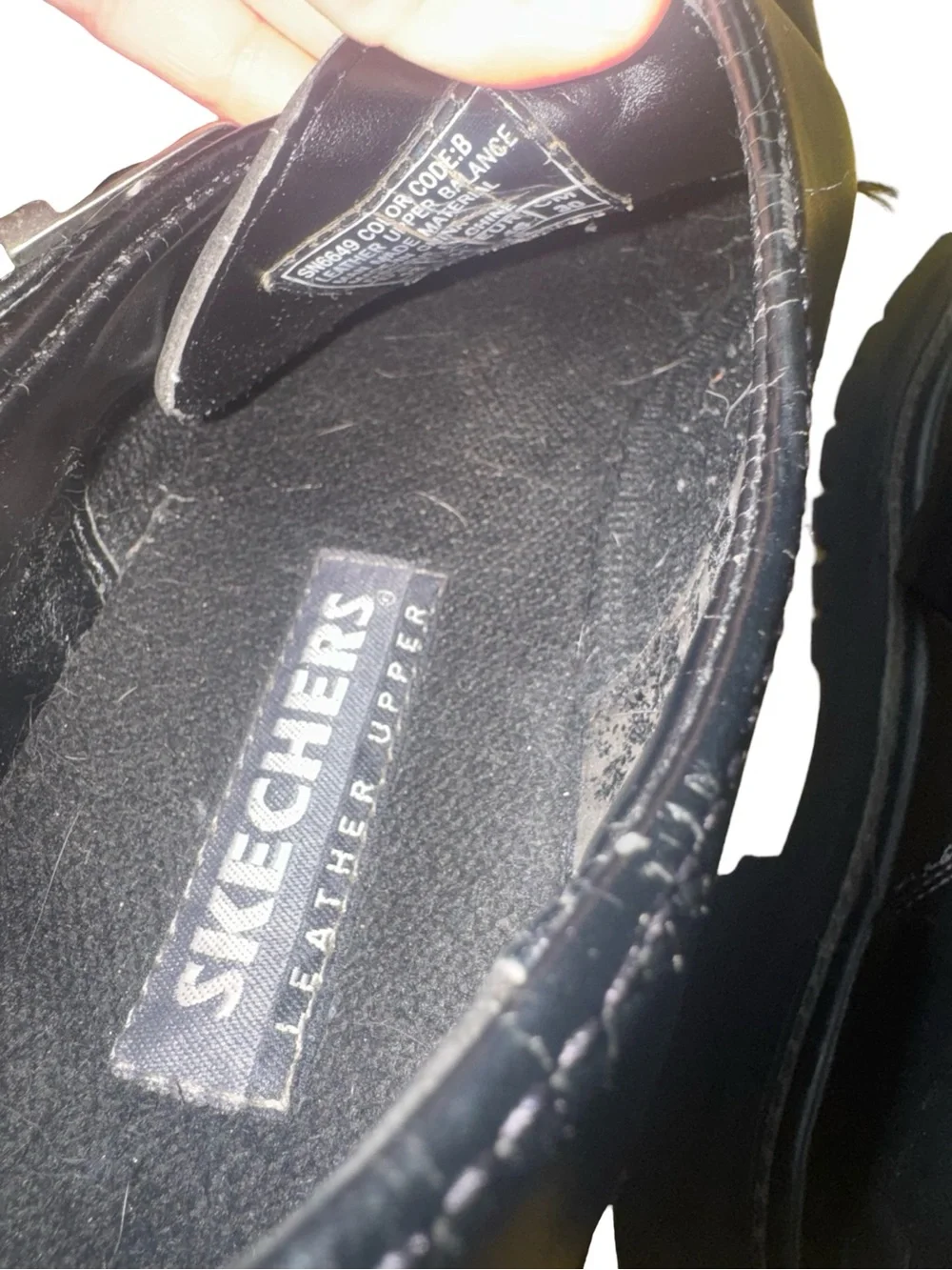 Vintage Y2K Sketchers Black Leather Monk Strap Chunky Lug Sole Platform Shoe